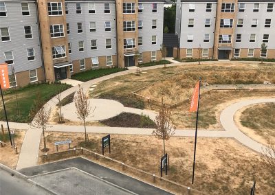 Completed resin bound pathways for residents at Bellway Homes, Chertsey
