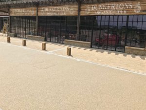 Nordic Pearl resin bound car park at a restored commercial building in Dowdeswell