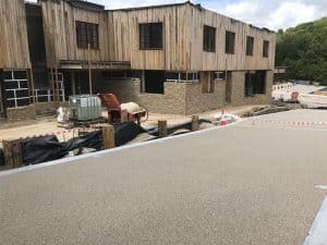 Resin bound car park at the Dowdeswell restoration project near Cheltenham