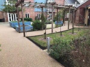 Resin bound garden paths at the BUPA site in Northampton